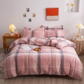 Bán buôn sợi bông nhuộm duvet cover bộ giường