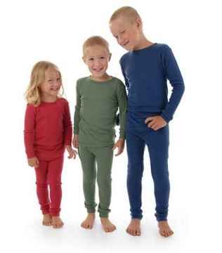 Χειμερινό merino μαλλί παιδιά unisex άνετο θερμικό σετ στρώματος βάσης εσώρουχα