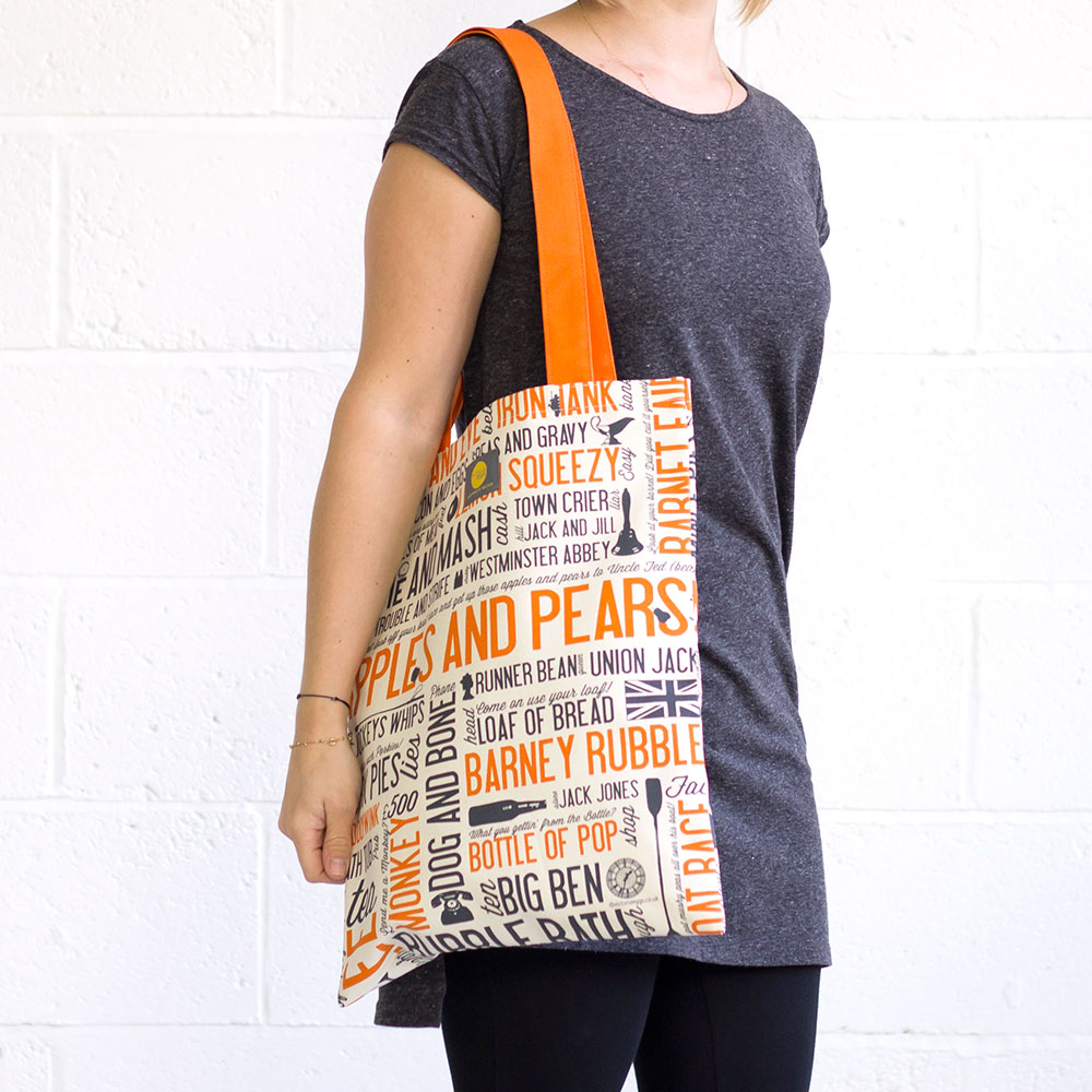 Happy shopping canvas bag