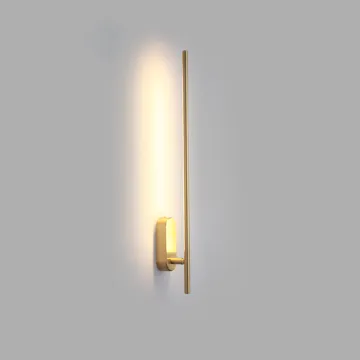 Minimalist Gold and Black LED Bedroom Wall Lights: Simple Indoor Wall Lamp Design