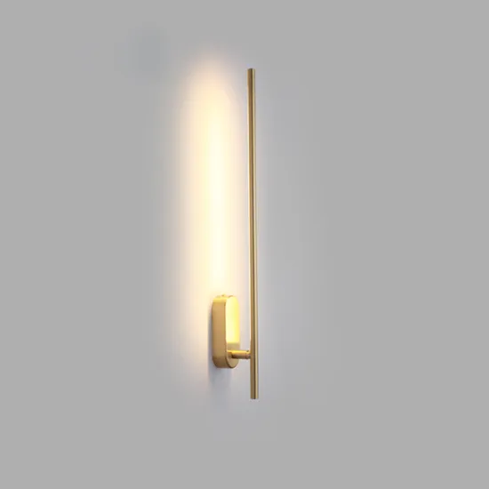Minimalist Gold and Black LED Bedroom Wall Lights: Simple Indoor Wall Lamp Design