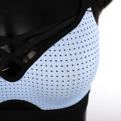 Thin strap open back sports bra for running