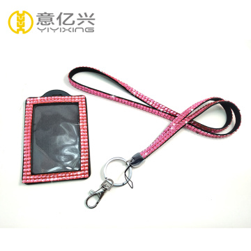 wholesale pink bling id neck lanyards
