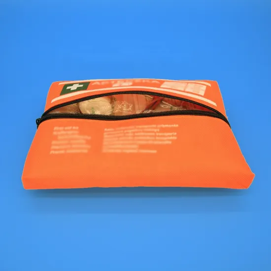 High quality medical emergency outdoor travel portable orange color fist aid kit bag