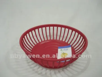 round plastic fruit basket