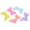 Cute Jelly Candy Resin Bowtie Flatback Cabochons Flat Back Bowknot Embellishments Scrapbooking Decorations Hair Bow Center DIY