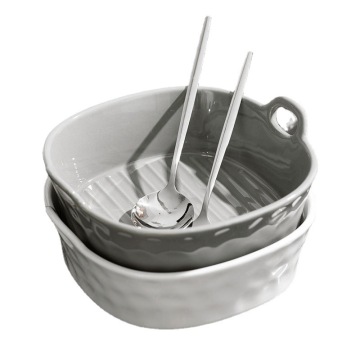 Ceramic Air Fryer Baking Bowl for Microwave Noodle Serving