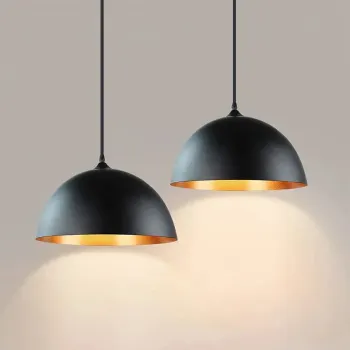 Vintage Black Iron Decorative Metal Hanging Lamp with 30CM Retro Bars: Ideal Pendant Lighting for Kitchen and Restaurant