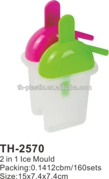 Plastic Popsicle Mold 2pcs in 1 Ice Mould TH-2570