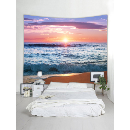 Tapestry Wall Hanging Ocean Sea Wave Beach Series Tapestry Sunrise Sunset Dusk Tapestry for Bedroom Home Dorm Decor