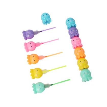Macaroon 5 Colorful Cute Bear Mark Highlighter Pens for Adults and Kids