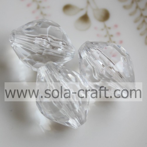 DIY Jewelry Acrylic Bicone Faceted Necklace Beads