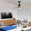 Indoor decorative ceiling fan with light wooden black