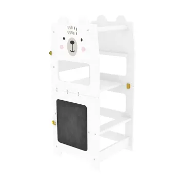 2-in-1 Toddler Standing Highchair and Adjustable Solid Wood Step Stool: A Montessori-Friendly Cooking Helper for Babies and Toddlers