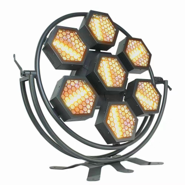 Lionking 7 Runde Retro Lights - Batteriebetriebene Strobelicht für DJ -Stand