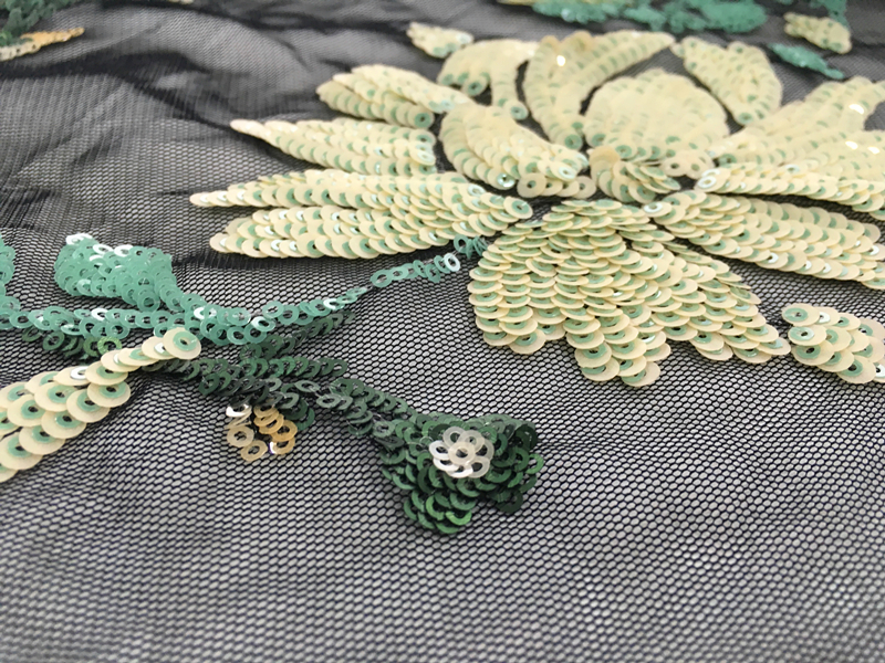 Multicolor Sequins Embroidery Fabric