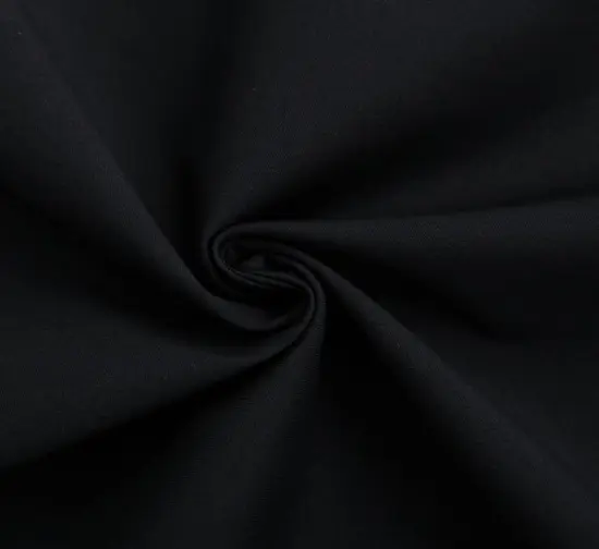 Polyester Cotton Black Fabric