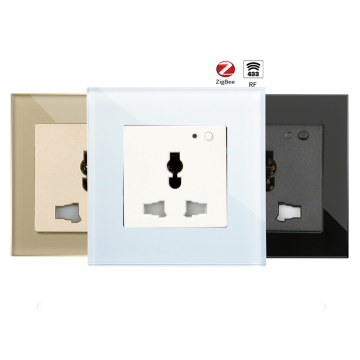 Bingoelec Zigbee 16A Universal Socket Outlet RF433 Remote Control Wall Socket with LED Indicator