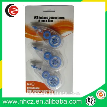3 pcs Correction Tape Set in Blister Card 5mm*6M