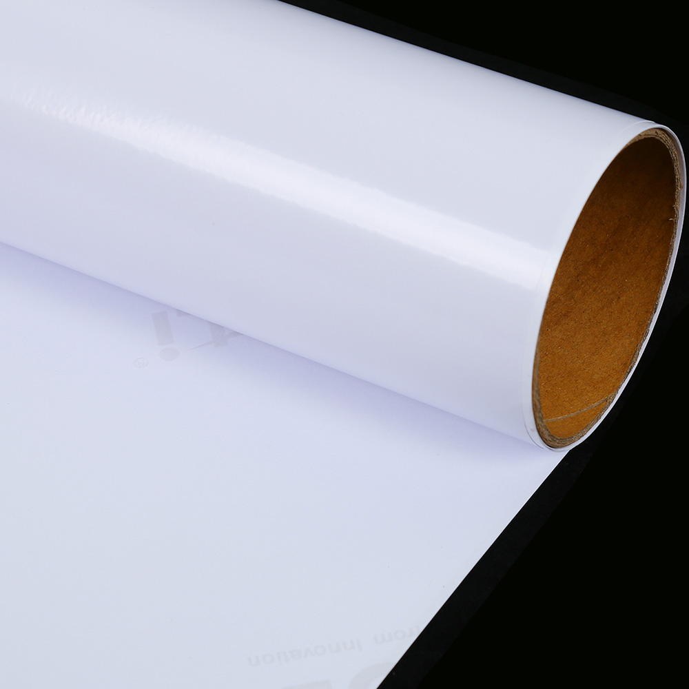 Sav08122 Glossy Solvent Adhesive Pvc Vinyl 80mic 120g คุณภาพสูง