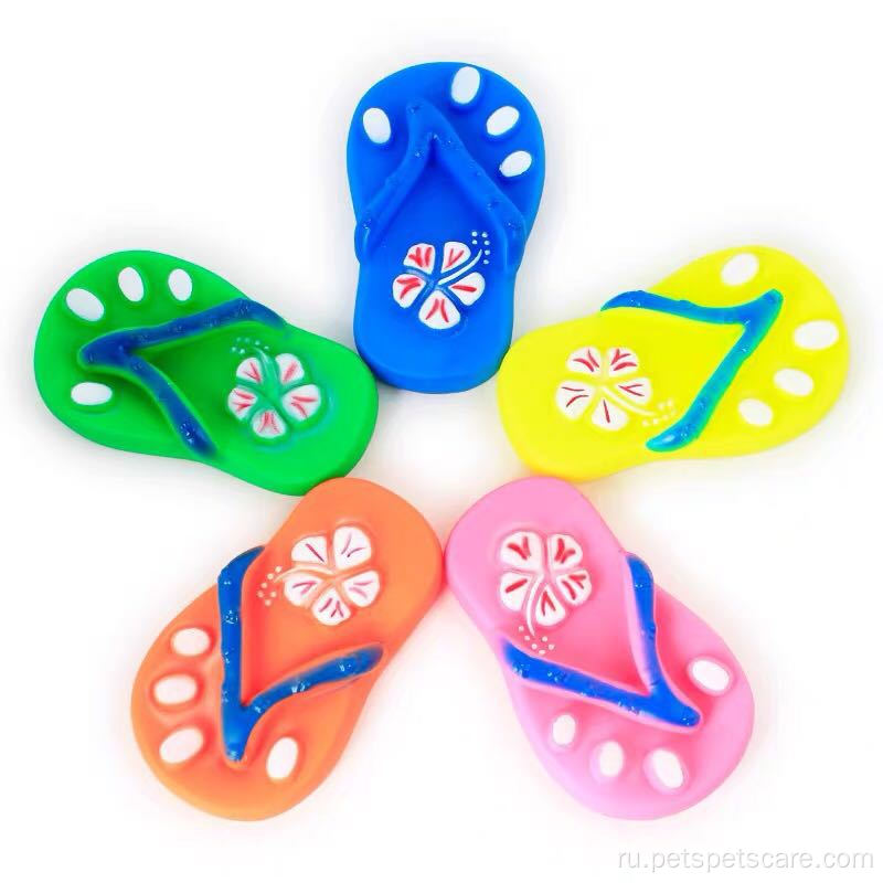 Slippers Form Squeaky Vinyl Pet Dog Chew Toys