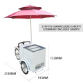 Commercial Ice Cream Cart Freezer Bicycle Cart Menjual