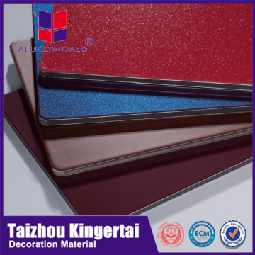 Alucoworld diversified latest designs aesthetic anstmction colorful aluminum composite panel 4mm