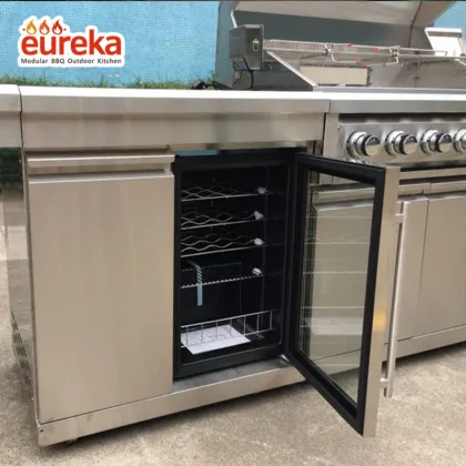 Large Trolley Gas Bbq Grill Charcoal Kitchen Grilled Kitchen Island