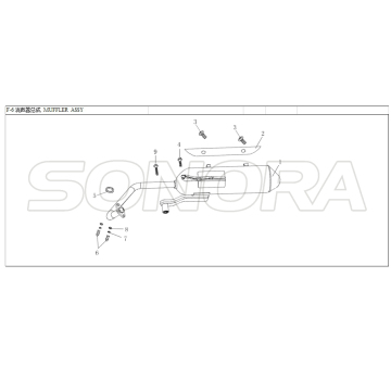 MUFFLER  ASSY For LONGJIA LJ125T 8M Spare Part Top Quality