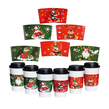 Tasses à café de Noël rouge personnalisé 8 oz 16 oz - Fan de tasse en papier