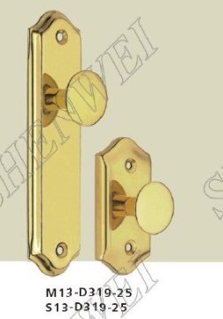 brass door handle on plate, door knob on plate, cute size, furniture handle, furniture hardware, door handle