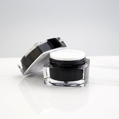 30g Black Acrylic Square Cream Bottle