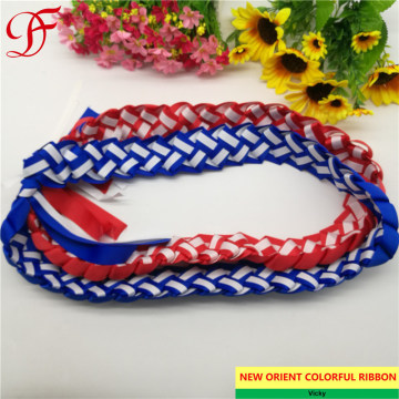 Factory Hand-Made Grosgrain Braided Ribbon Lei Double/Single Face Satin Taffeta Sheer Organza Ribbon Metallic Ribbon for Seasons Festival