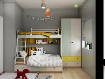 Customized Kids' Bedroom with Bunk Bed