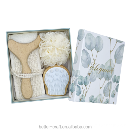 customized wooden bath sets spa shower gift set