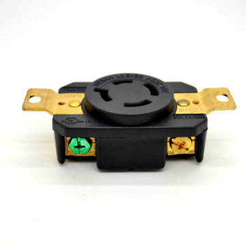 Super Tough US Industrial Nylon NEMA L15-20R locking receptacle grounding plug