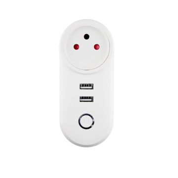 IL Israel Plug Smart Socket with 2 USB, ZigBee 3.0, Remote & Voice Control, Compatible with Echo Plus and Zigbee Hubs