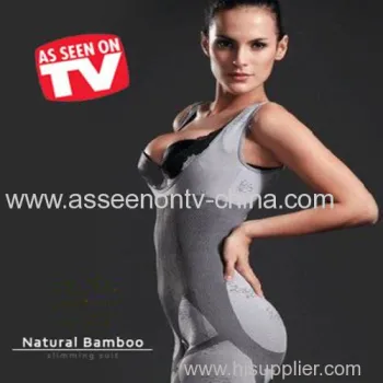 Natural Bamboo Charcoal Body Shaper Underwear Slim Bodysuits Backless Body Shaper