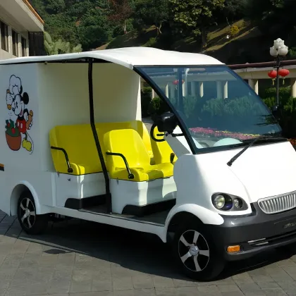 CE Certified Mini 4-Seater Battery-Powered Electric Dining Car
