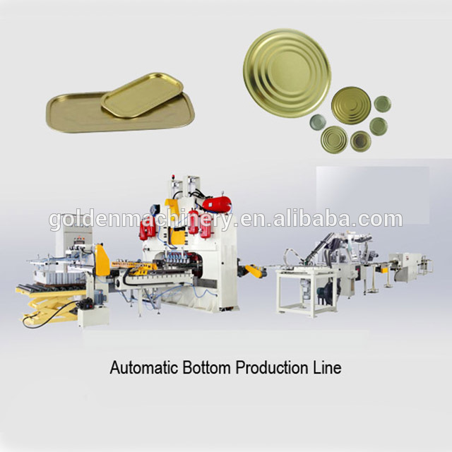 Tampa de lata automática com extremidades comuns da linha de produção