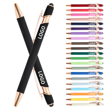 Custom Logo 2-in-1 Touch Screen Stylus Ballpoint Pen for Promotional Gifts