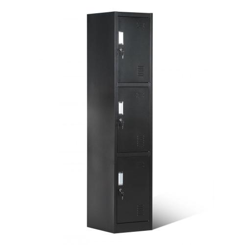 3 portes Acier Casier Armoire Noir