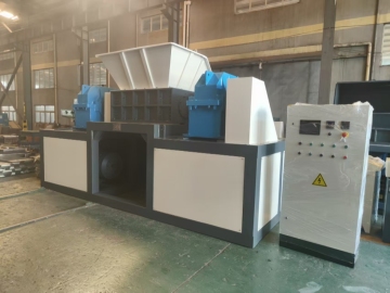 Double shaft shredder line for metal recycle