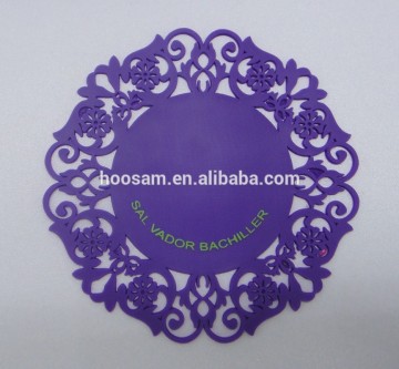 Soft Rubber Coaster, Anti-heat Mat, Flower Shape Coaster with Customer Logo, Coaster