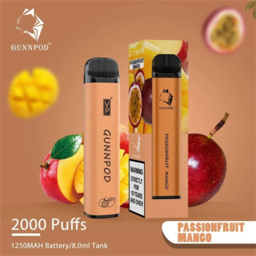 Pengiriman Cepat Disposable Gunnpod 2000 Puffs