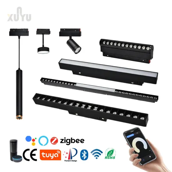 Magnetic Track Light System: DC48V LED Flood Light with Tuya 2.4G Zigbee Control