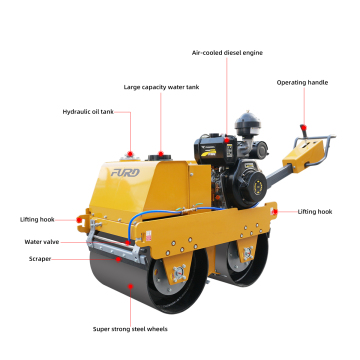 Ekspor Berbiaya Rendah: Compact Road Roller 550kg Ditenagai Mesin Bensin Honda