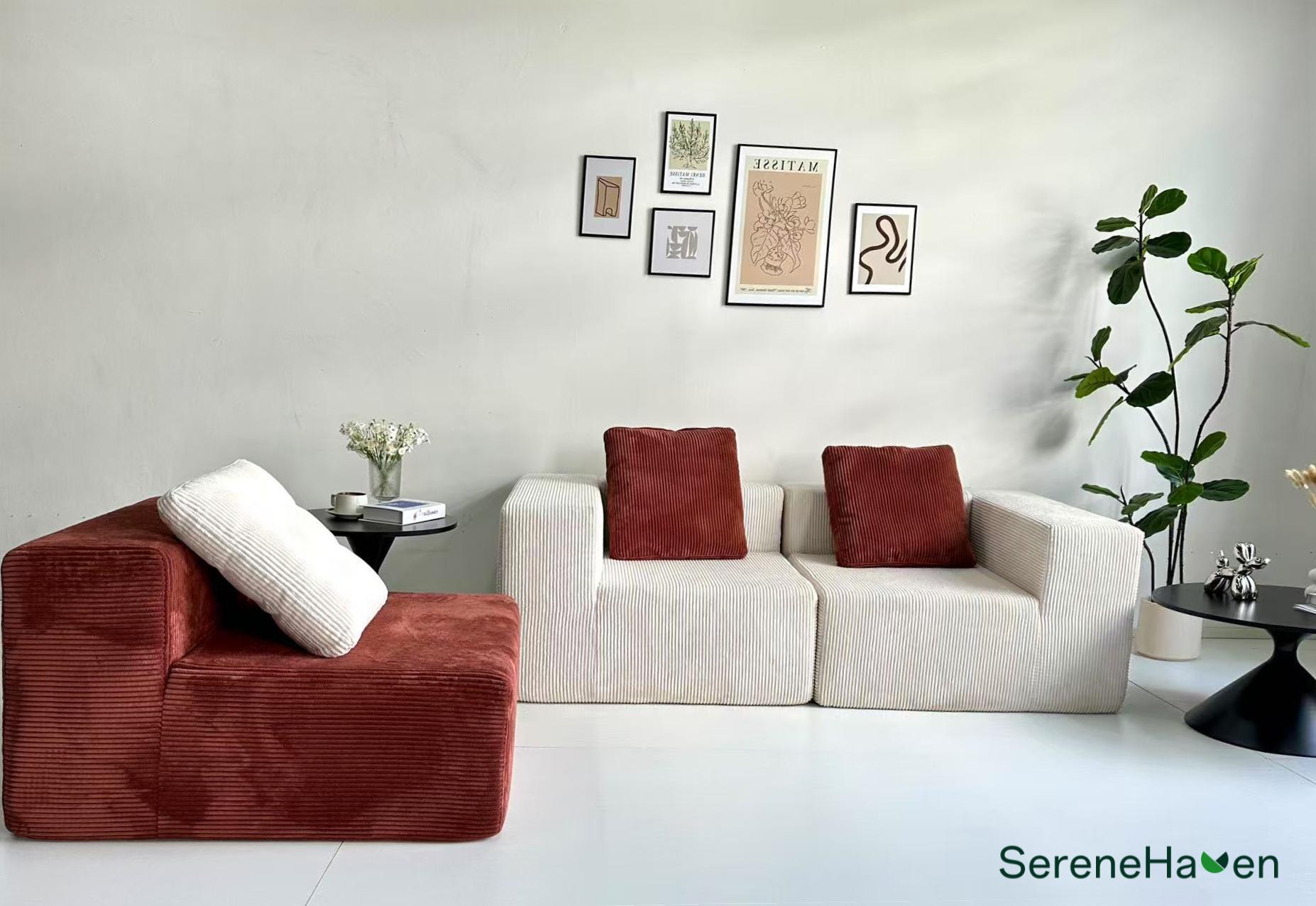 Design del divano a compressione modulare flessibile