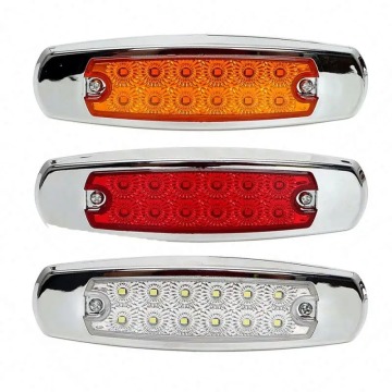 12LEDS kereta treler treler lori pelepasan sampingan: merah, kuning, lampu amaran lalu lintas putih