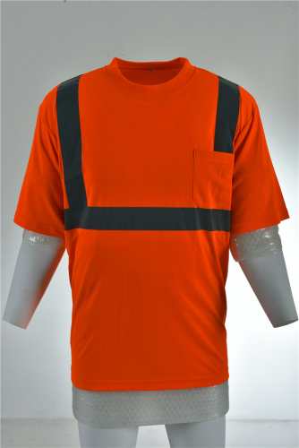 Orange High Viz Klasse 3 Reflektierende Sicherheit Kurzarm Shirt